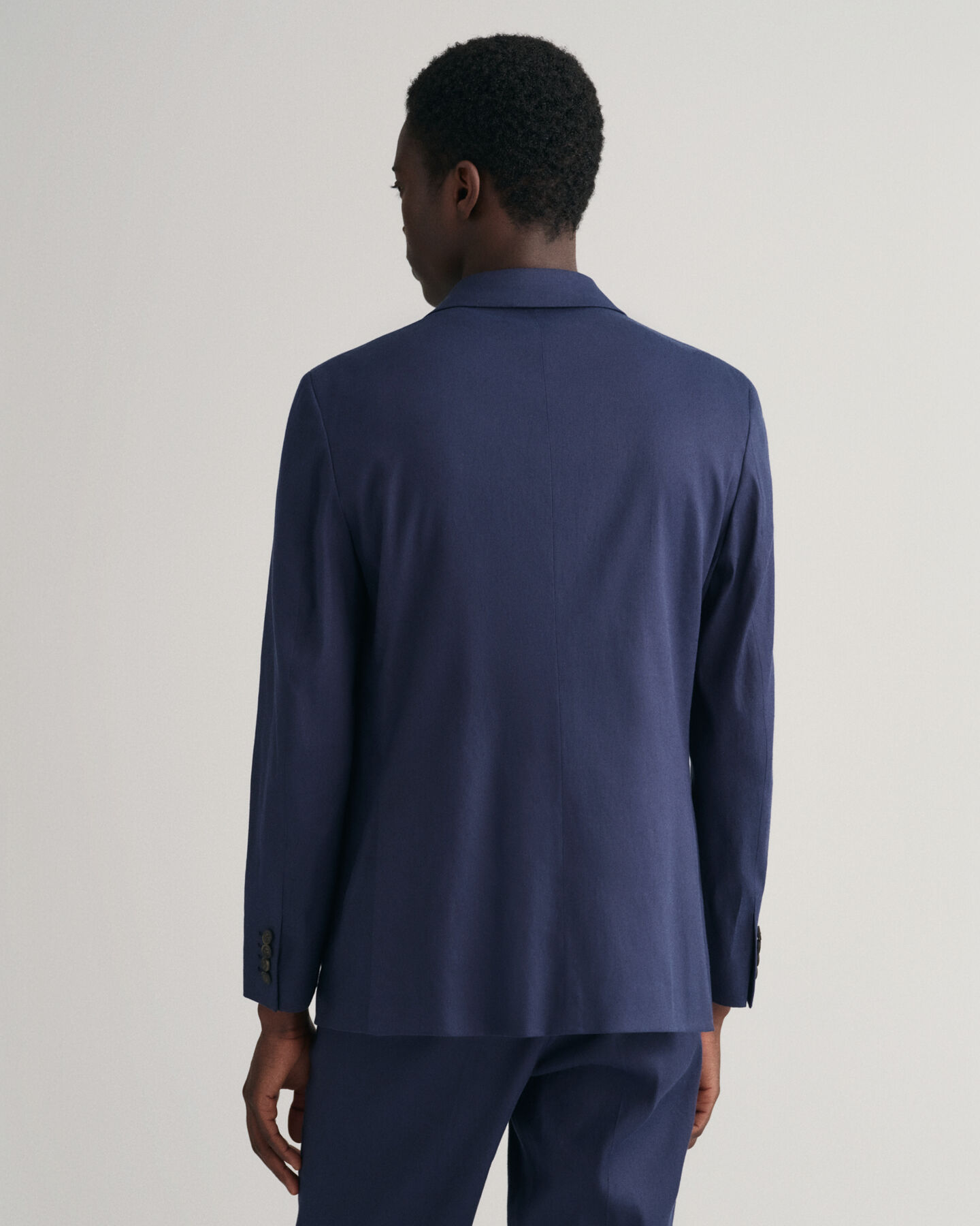 Blazer de fato em linho e algodão