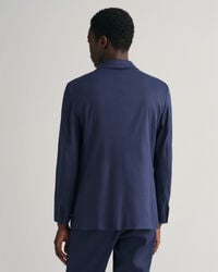 Blazer de fato em linho e algodão