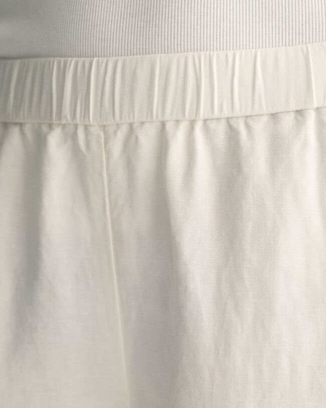 Calças pull-on em mistura de linho relaxed fit