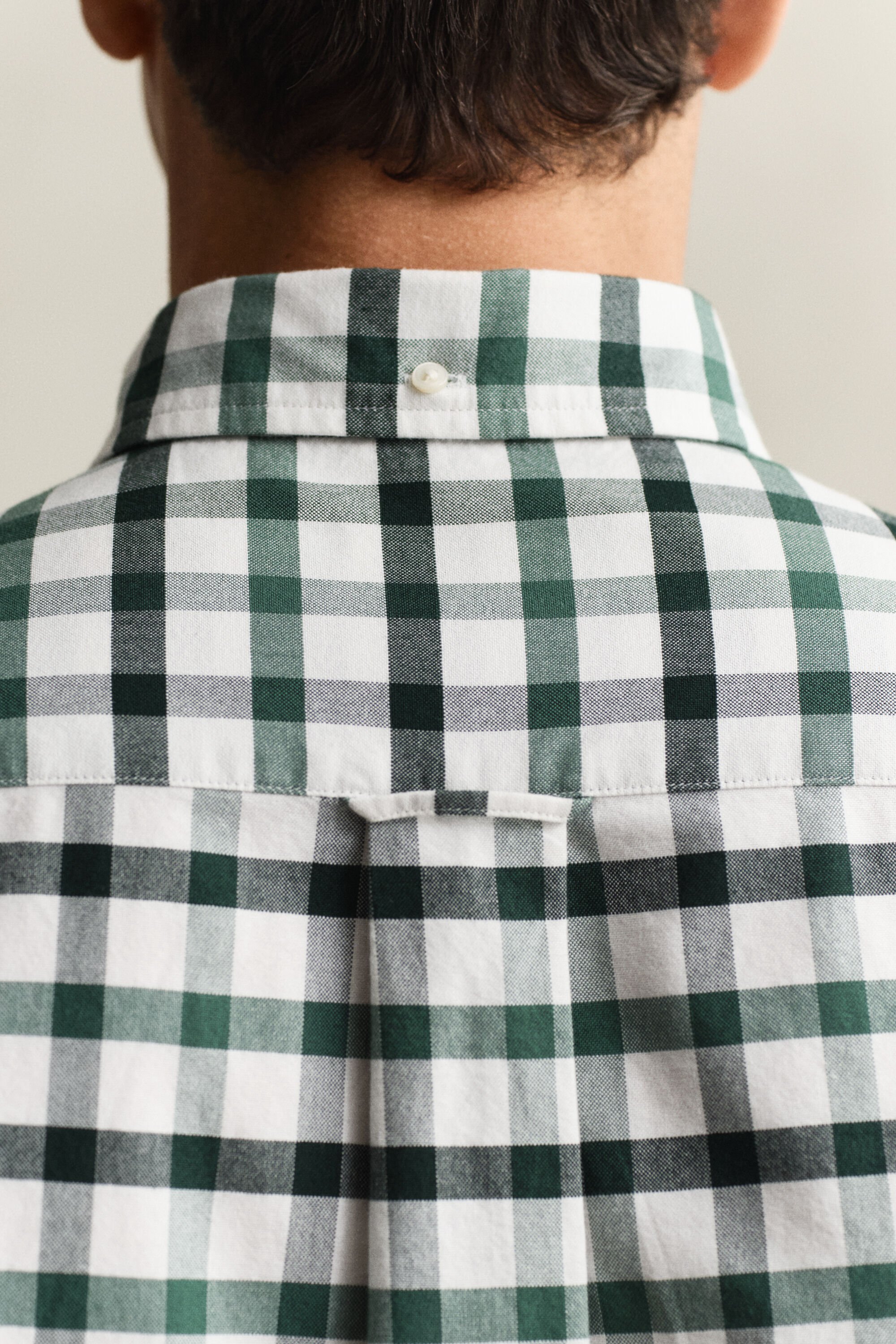 Camisa Oxford com padrão de xadrez corte normal