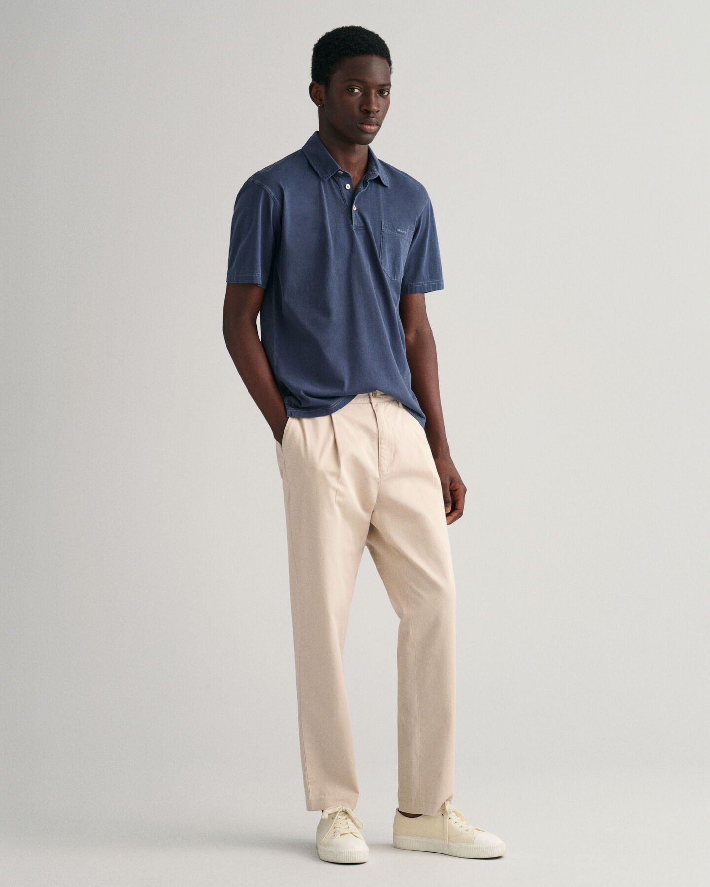 Polo em jersey Sunfaded