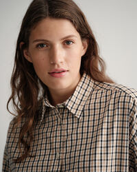 Camisa em padr&atilde;o xadrez oversized