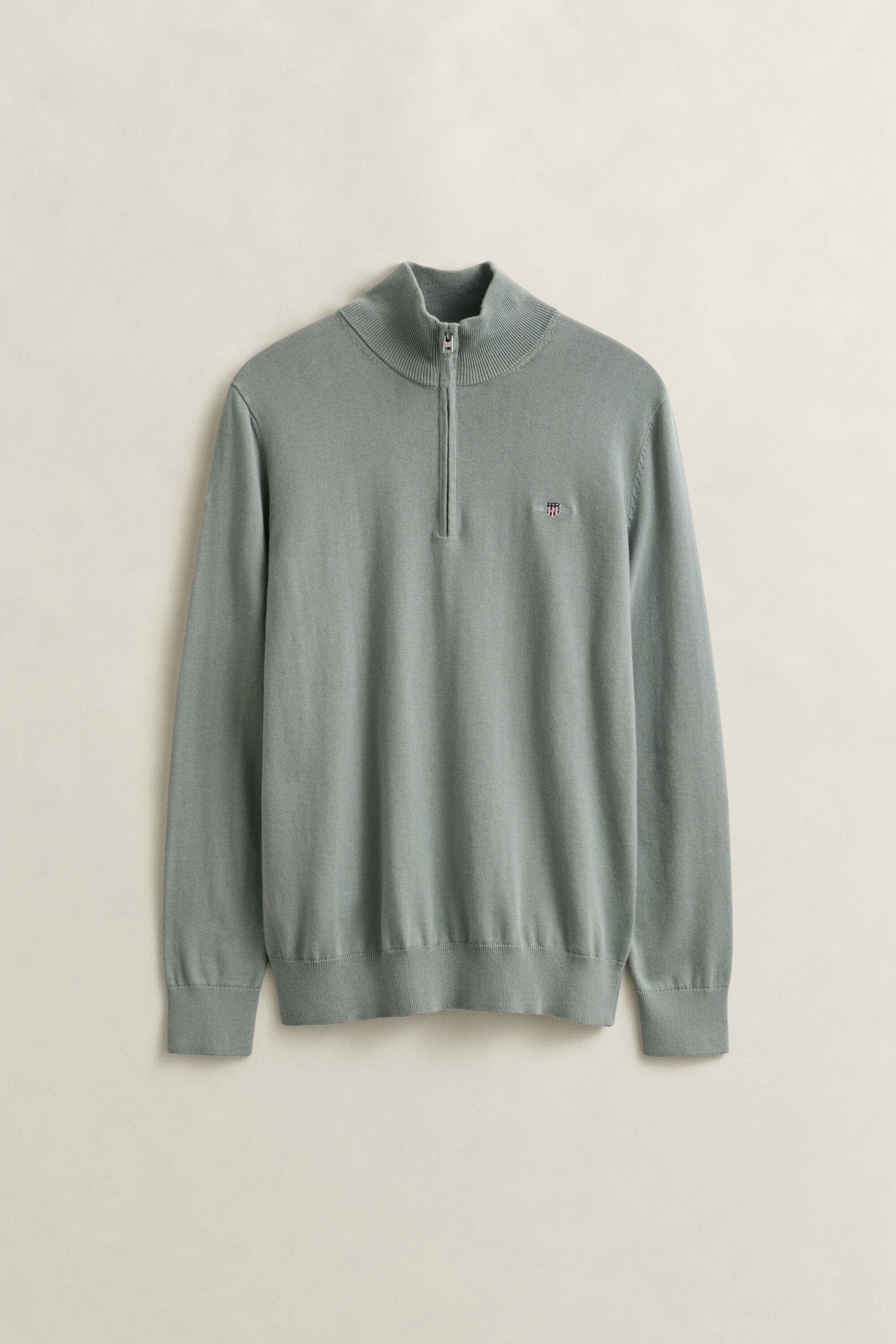 Sweatshirt com meio fecho em algodão clássico