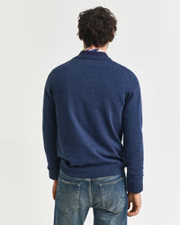 Pulover com decote em V em algodão clássico