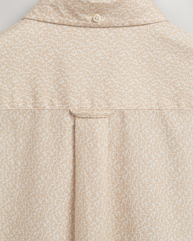 Camisa Oxford com padr&atilde;o paisley pequeno regular fit