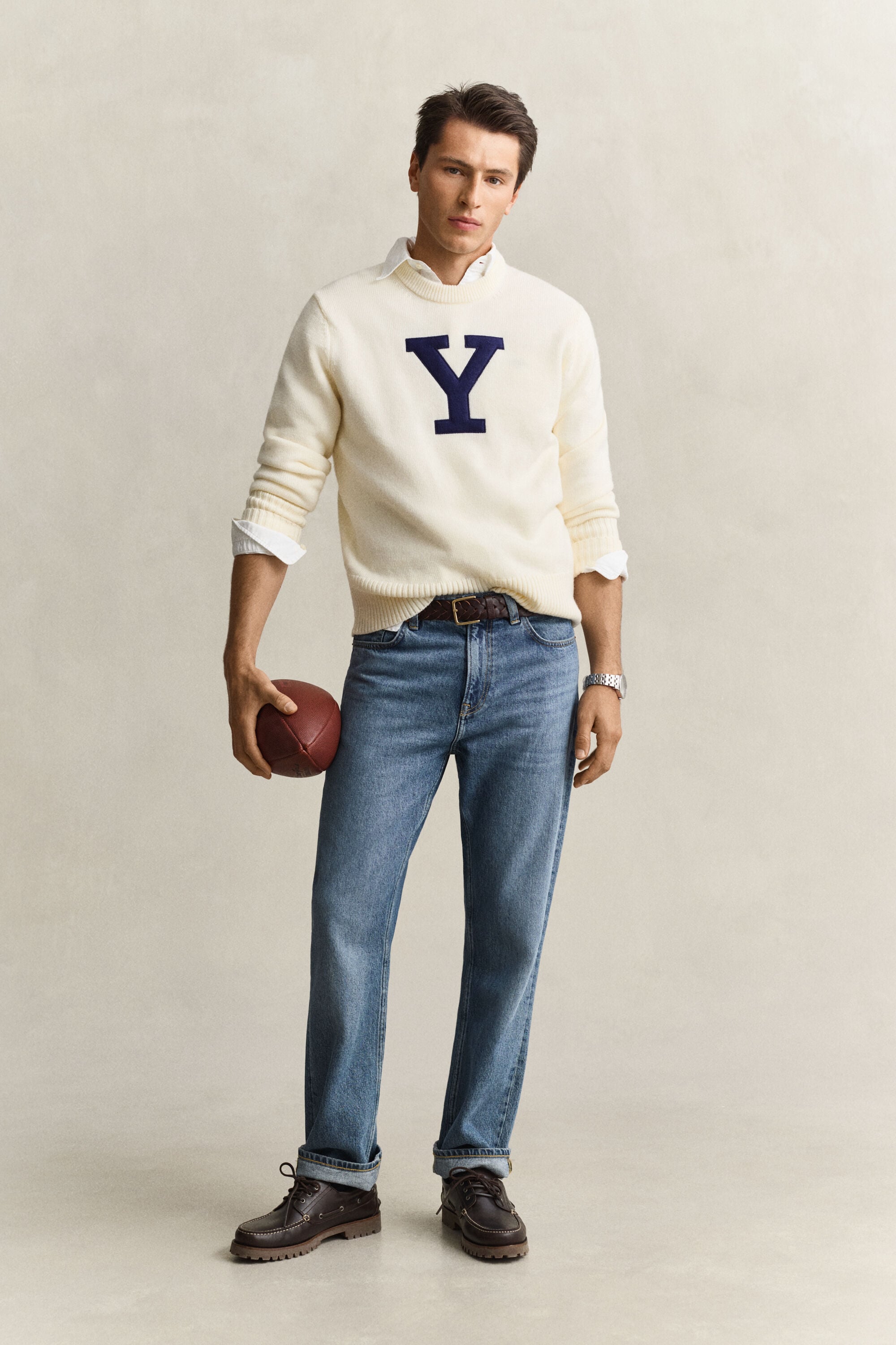 Camisola de malha em lã de merino Gant x Yale
