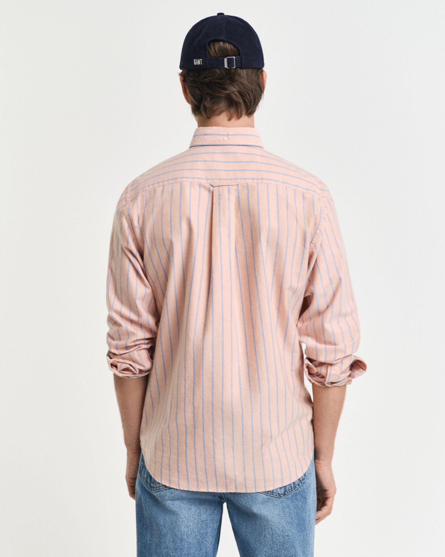 Camisa Oxford clássica às riscas regular fit