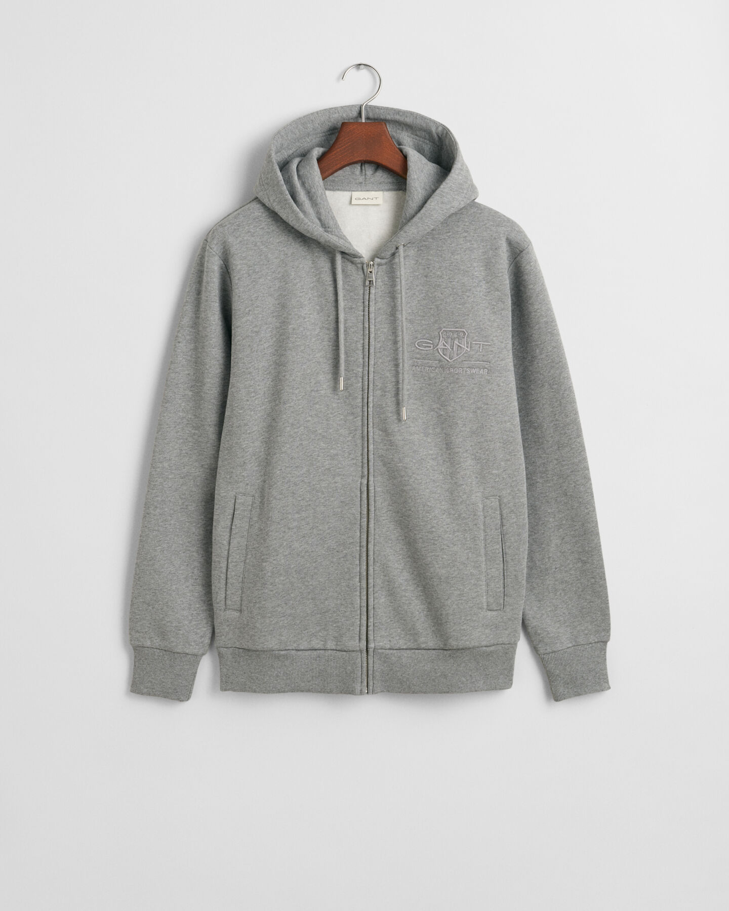 Sweatshirt com capuz e fecho Tonal Shield
