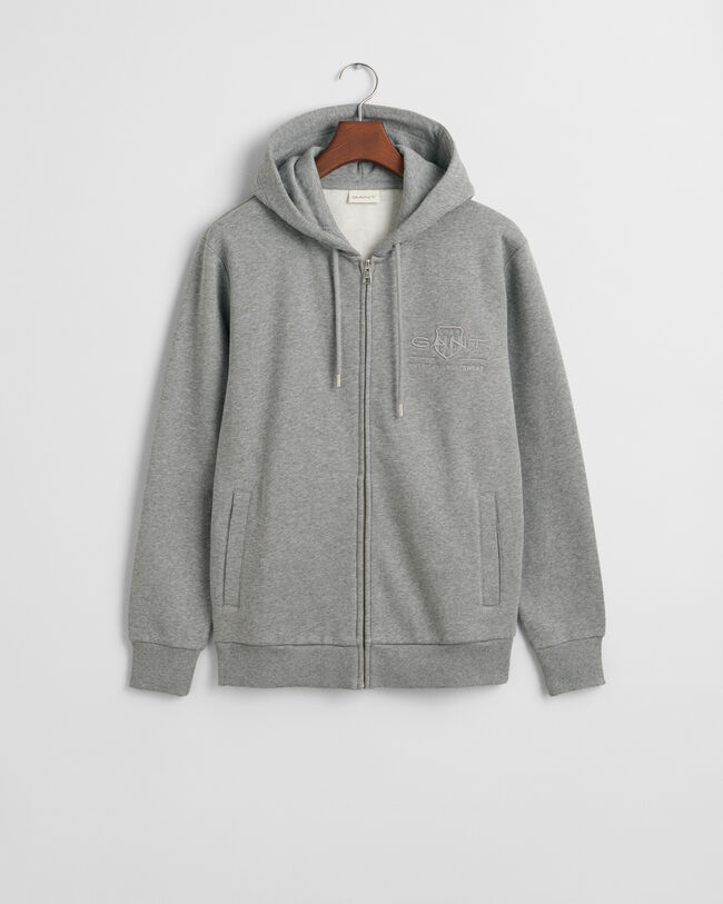 Sweatshirt com capuz e fecho Tonal Shield