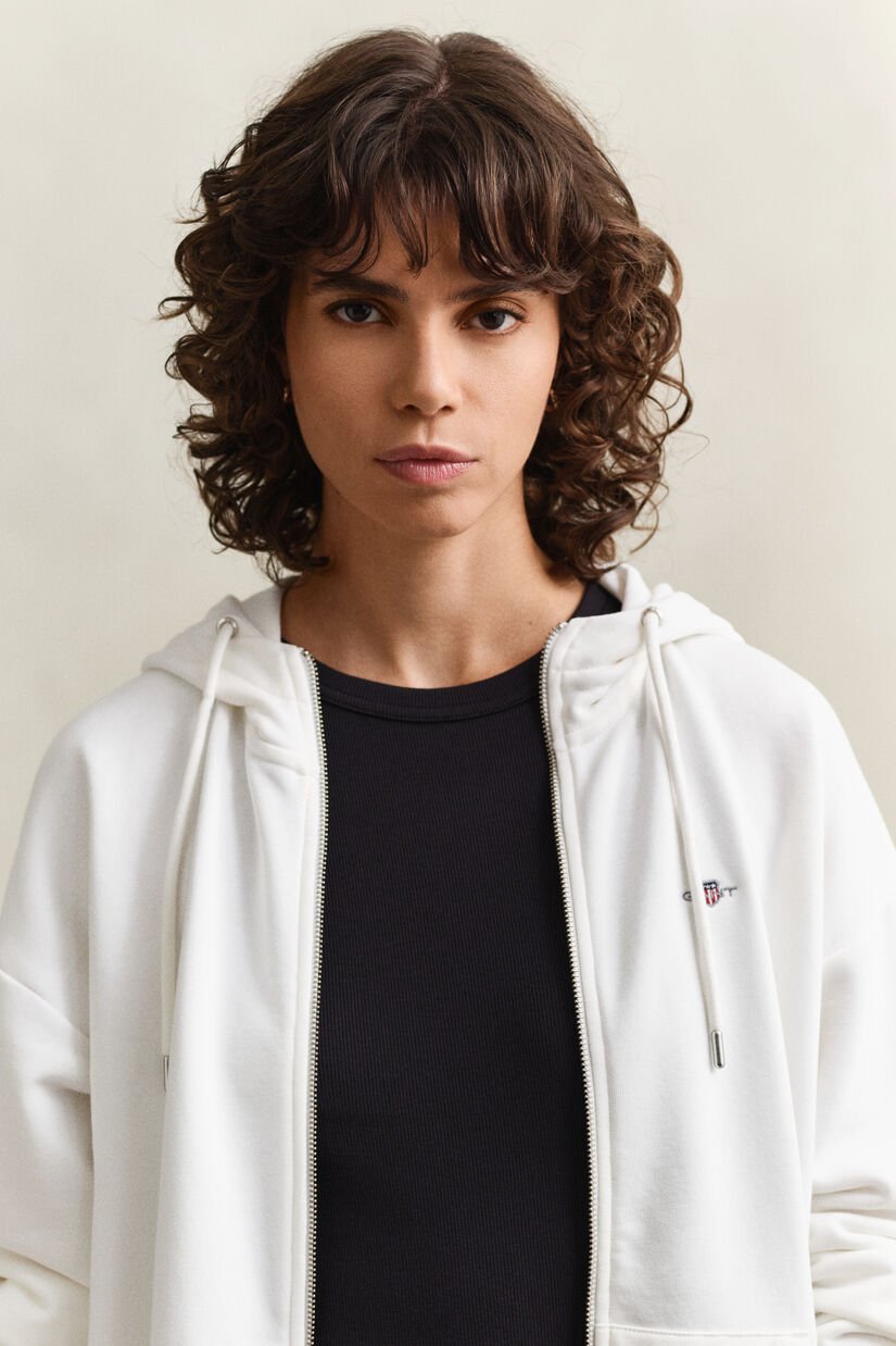 Sweatshirt com capuz e fecho Shield