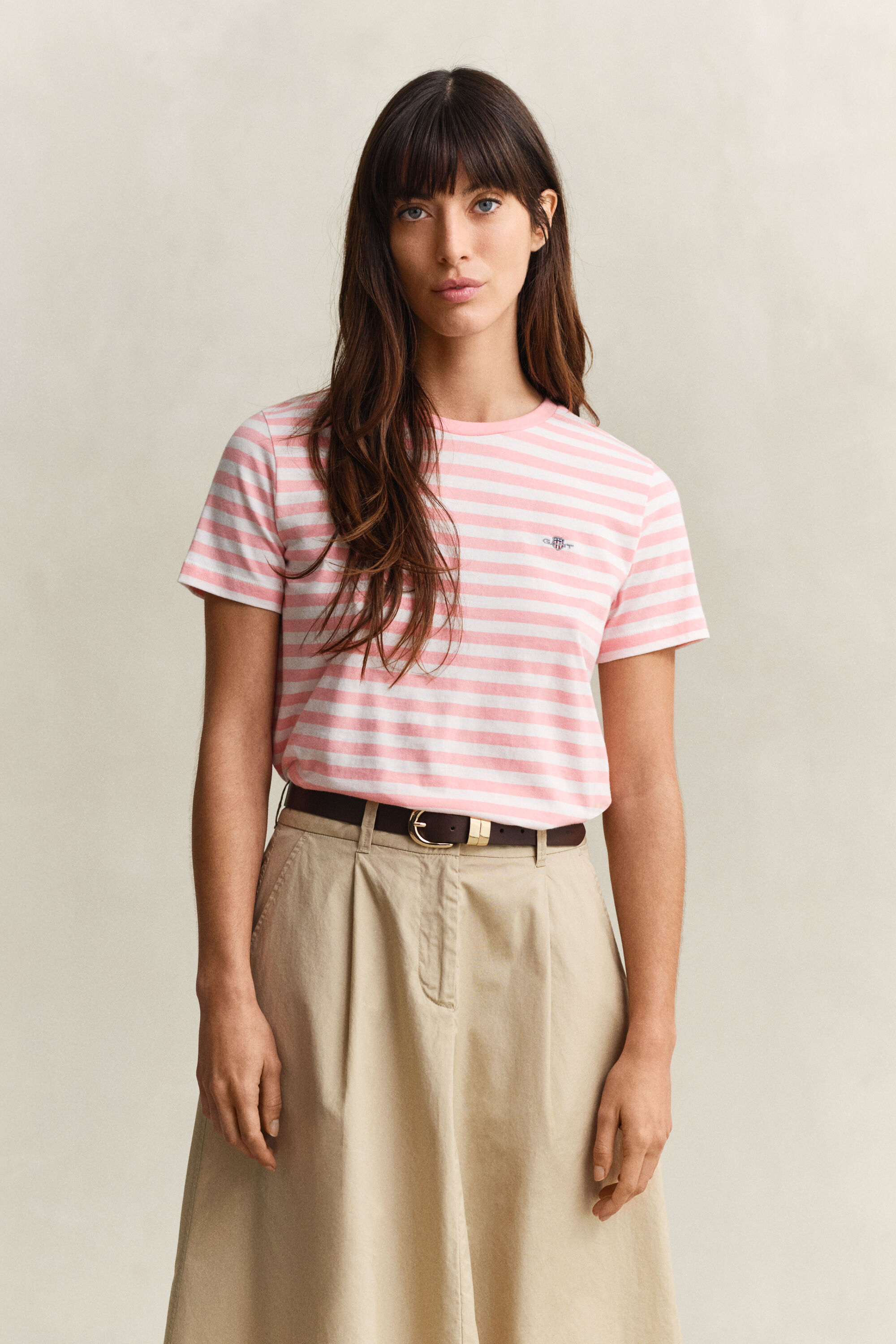 T-shirt às riscas Shield