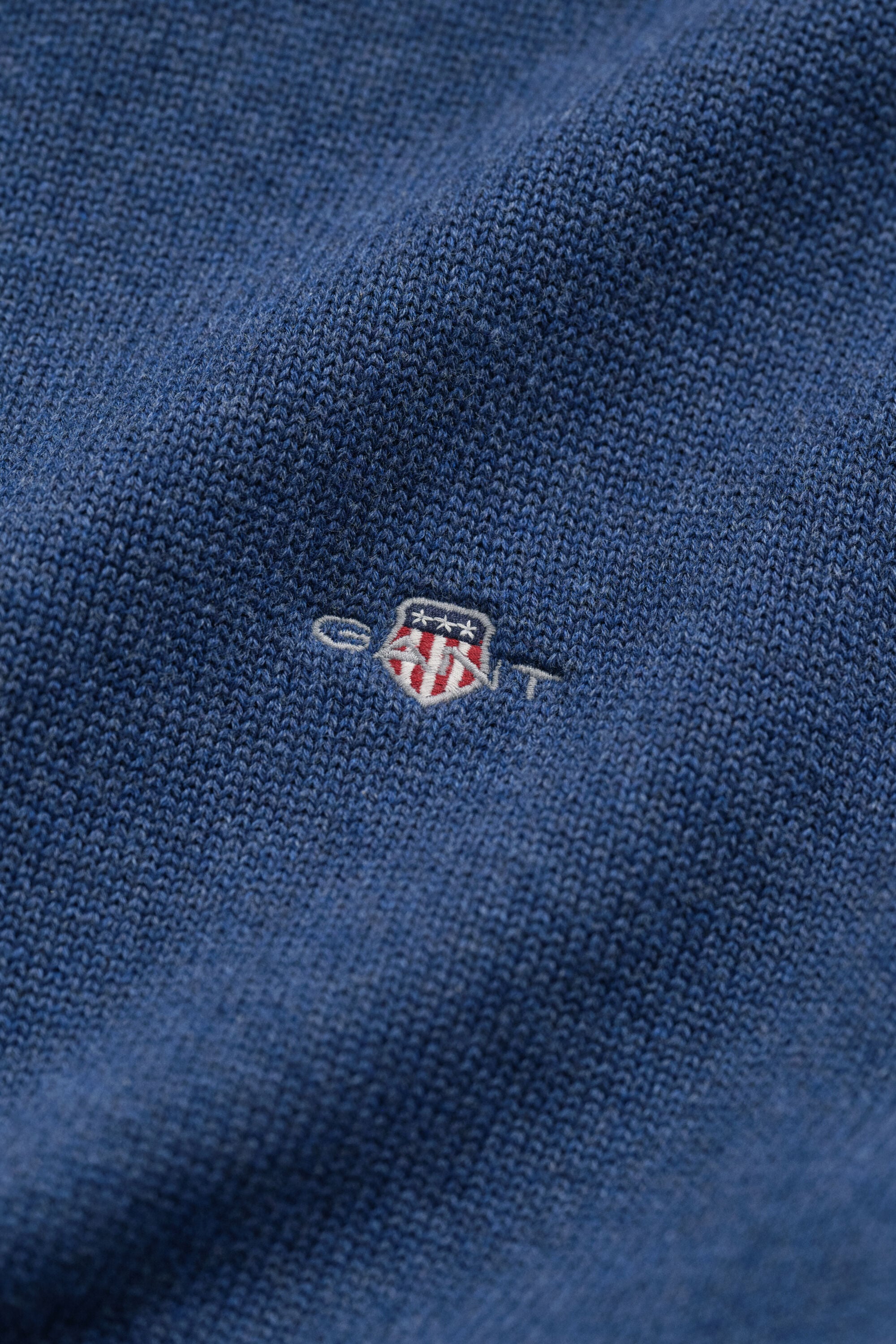 Camisola de malha em algodão com meio fecho Casual
