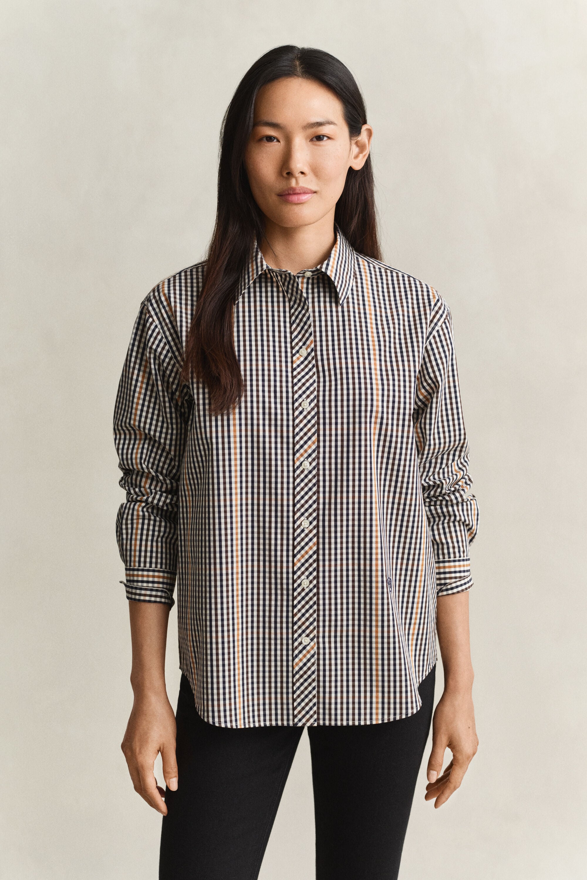 Camisa com padrão de xadrez