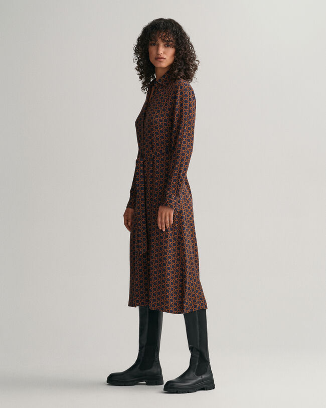 Vestido-camisa Geometric slim fit