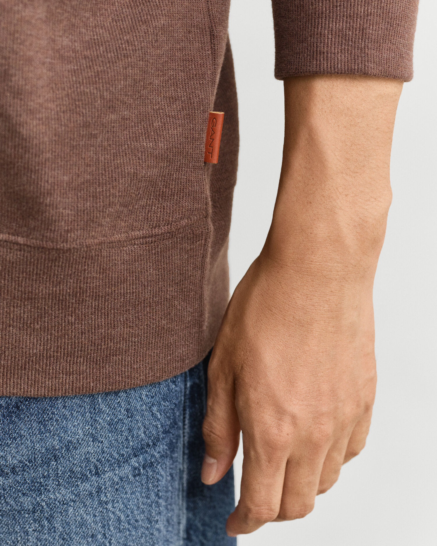 Sweatshirt com meio fecho Sacker Rib