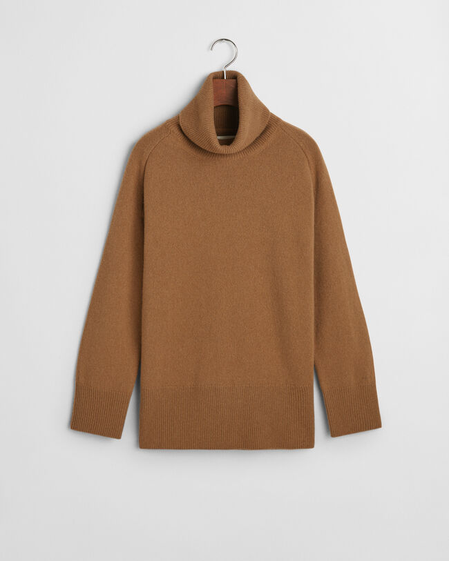 Camisola de gola alta Herringbone Detail