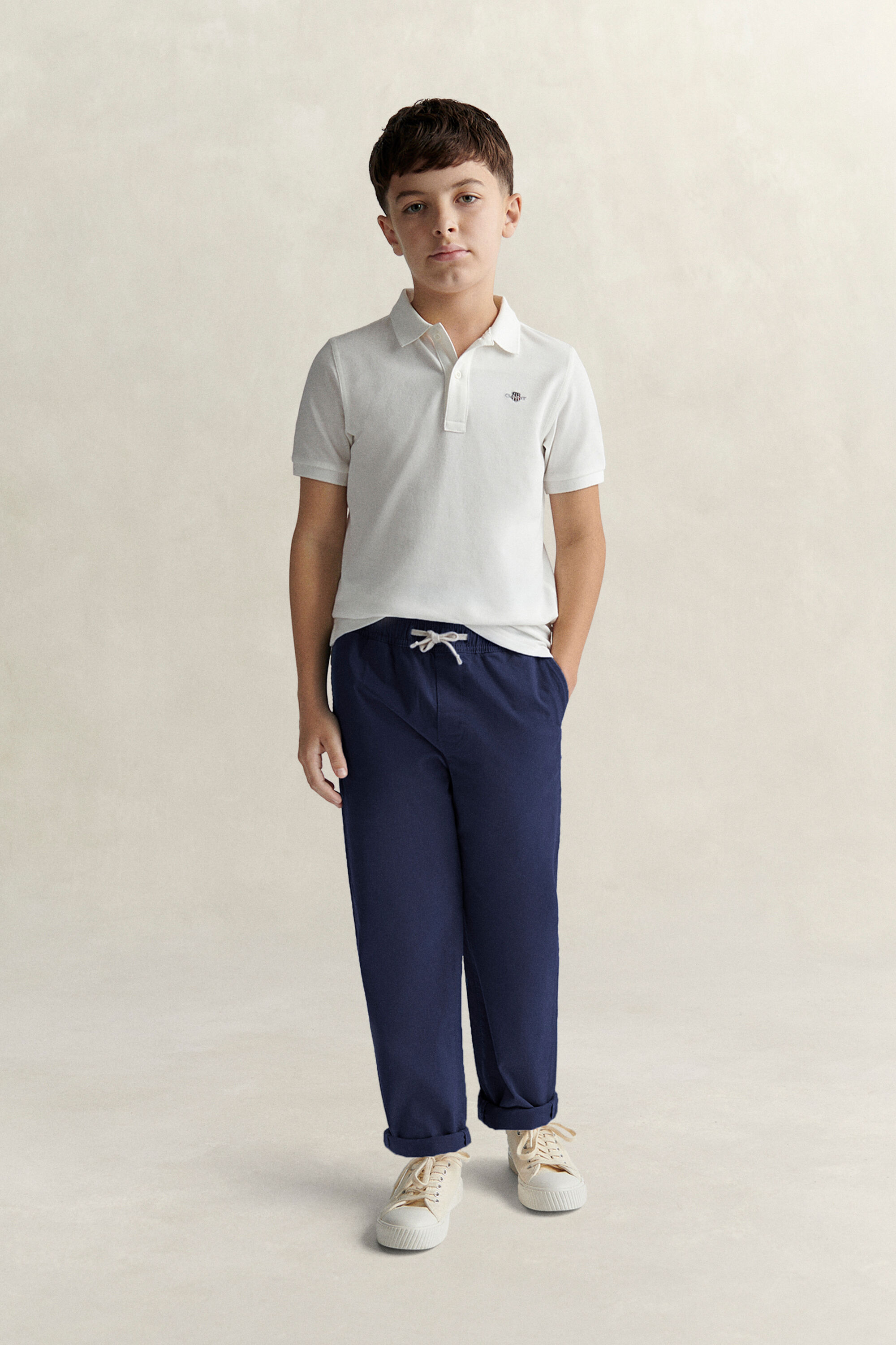Polo em algodão piqué Shield Teens