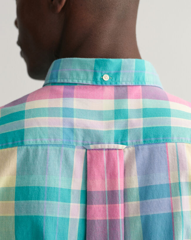 Camisa colorida Madras regular fit