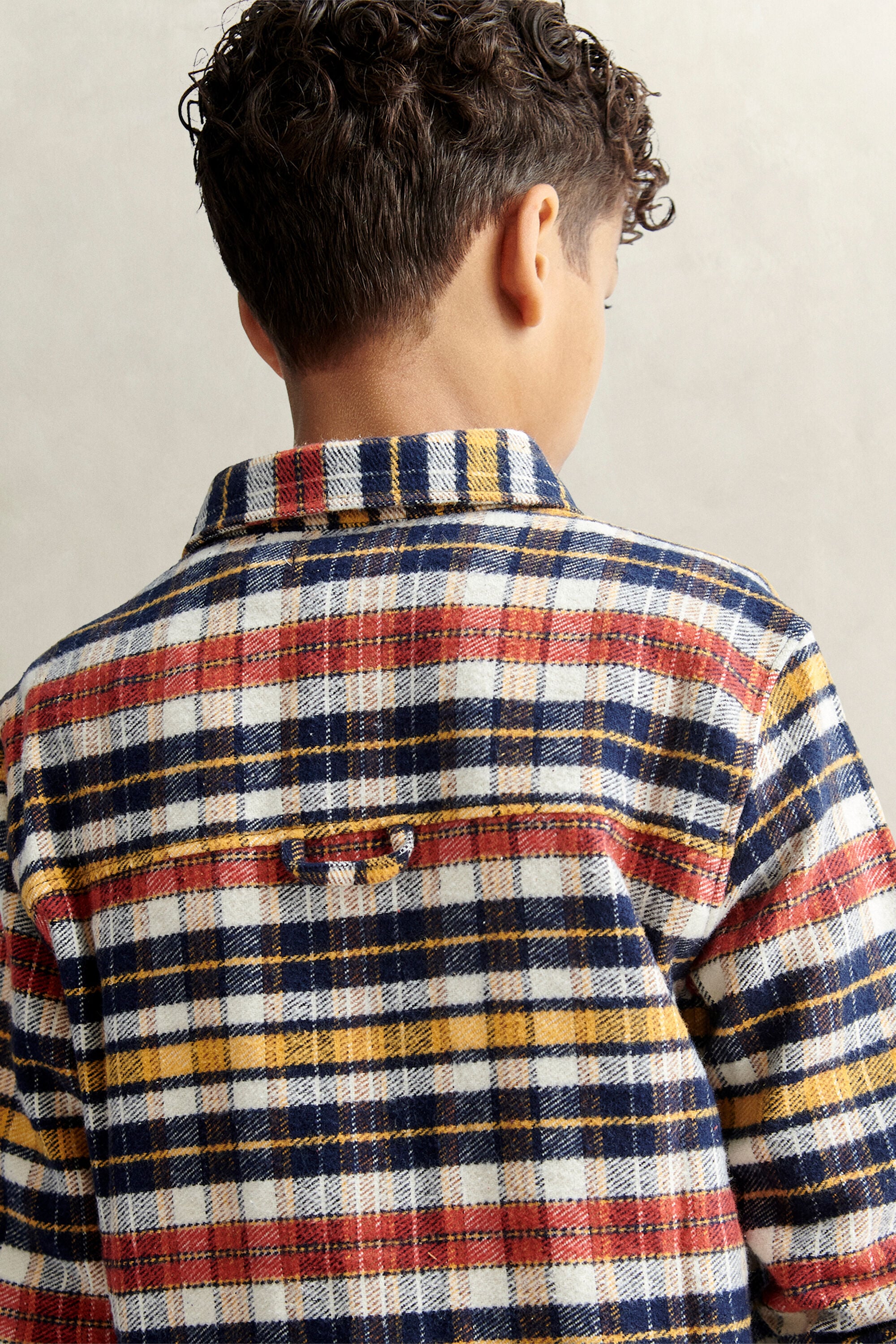 Sobrecamisa com padrão de xadrez Teen Boys