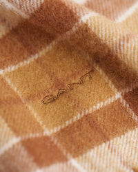 Cachecol de lã com padrão de xadrez