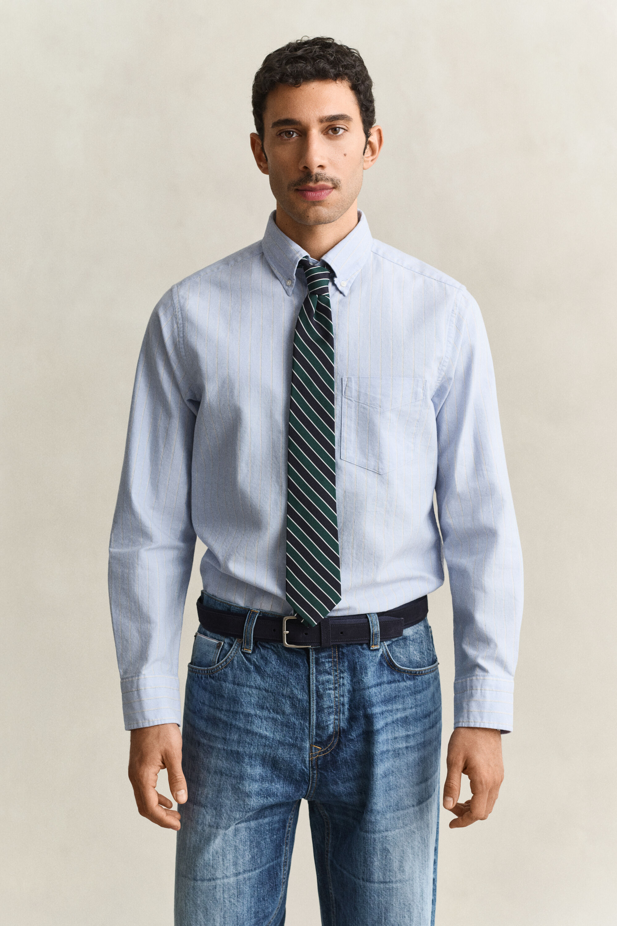 Camisa Oxford Archive às riscas