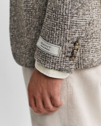 Blazer de malha com padrão de xadrez