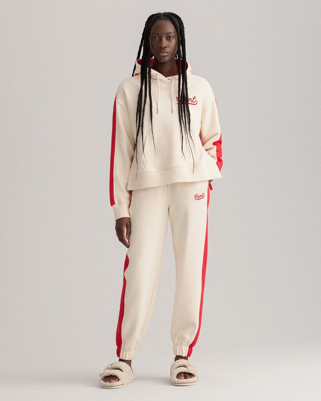 Sweatshirt com capuz e bloco de cor