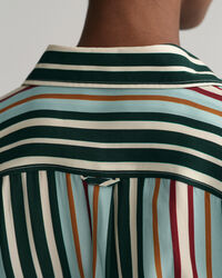 Vestido-camisa &agrave;s riscas relaxed fit