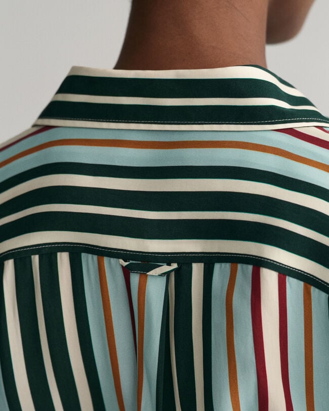 Vestido-camisa &agrave;s riscas relaxed fit