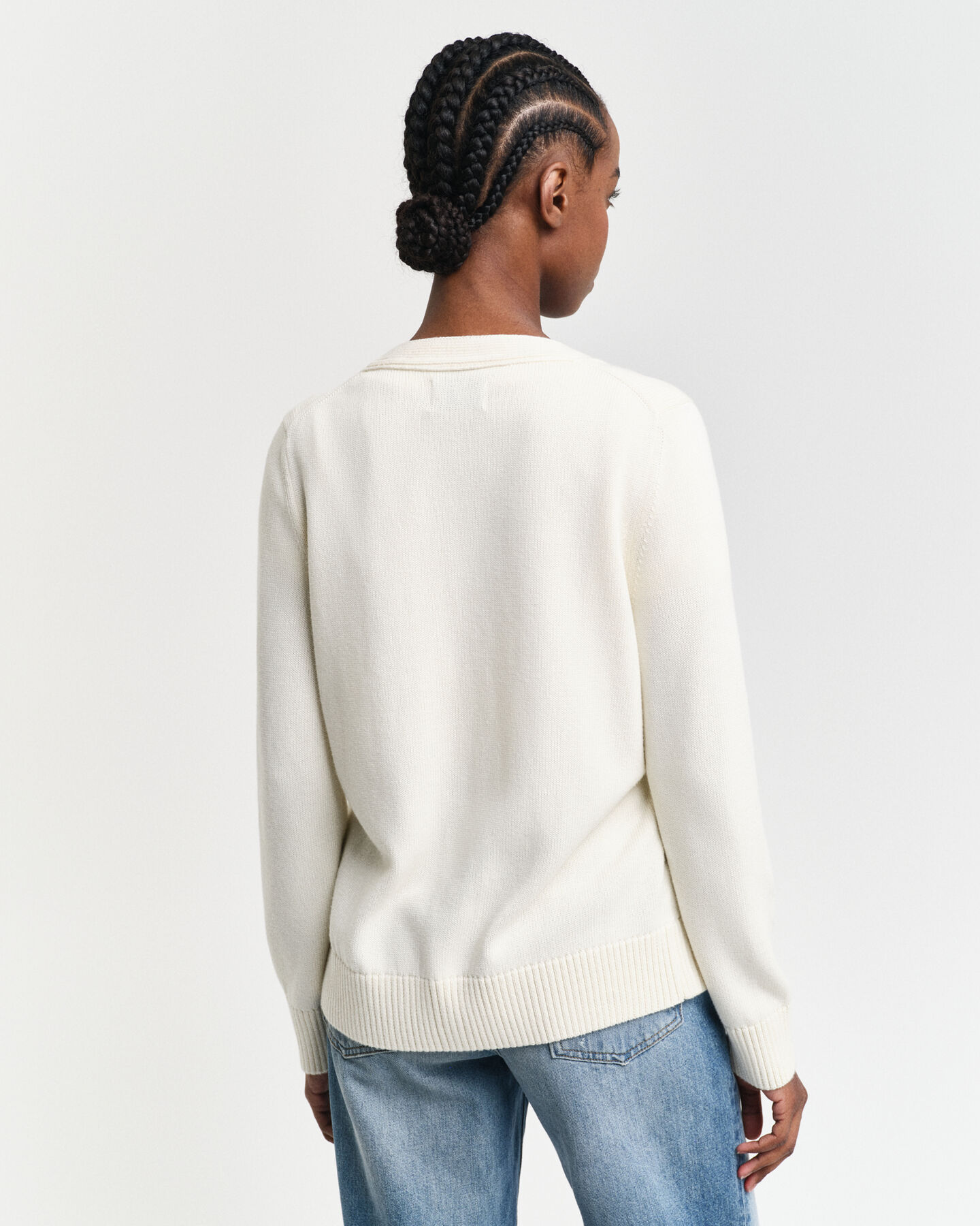 Casaco de malha de algodão clássico