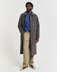 Camisola de malha com decote redondo clássica em algodão