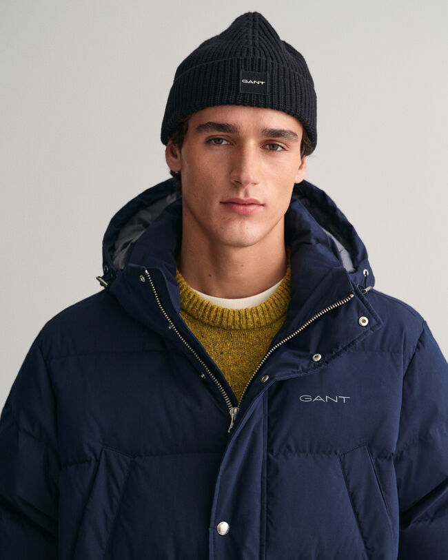 Blusão de penas comprido Alta