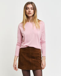 Pulover em malha fina com decote redondo