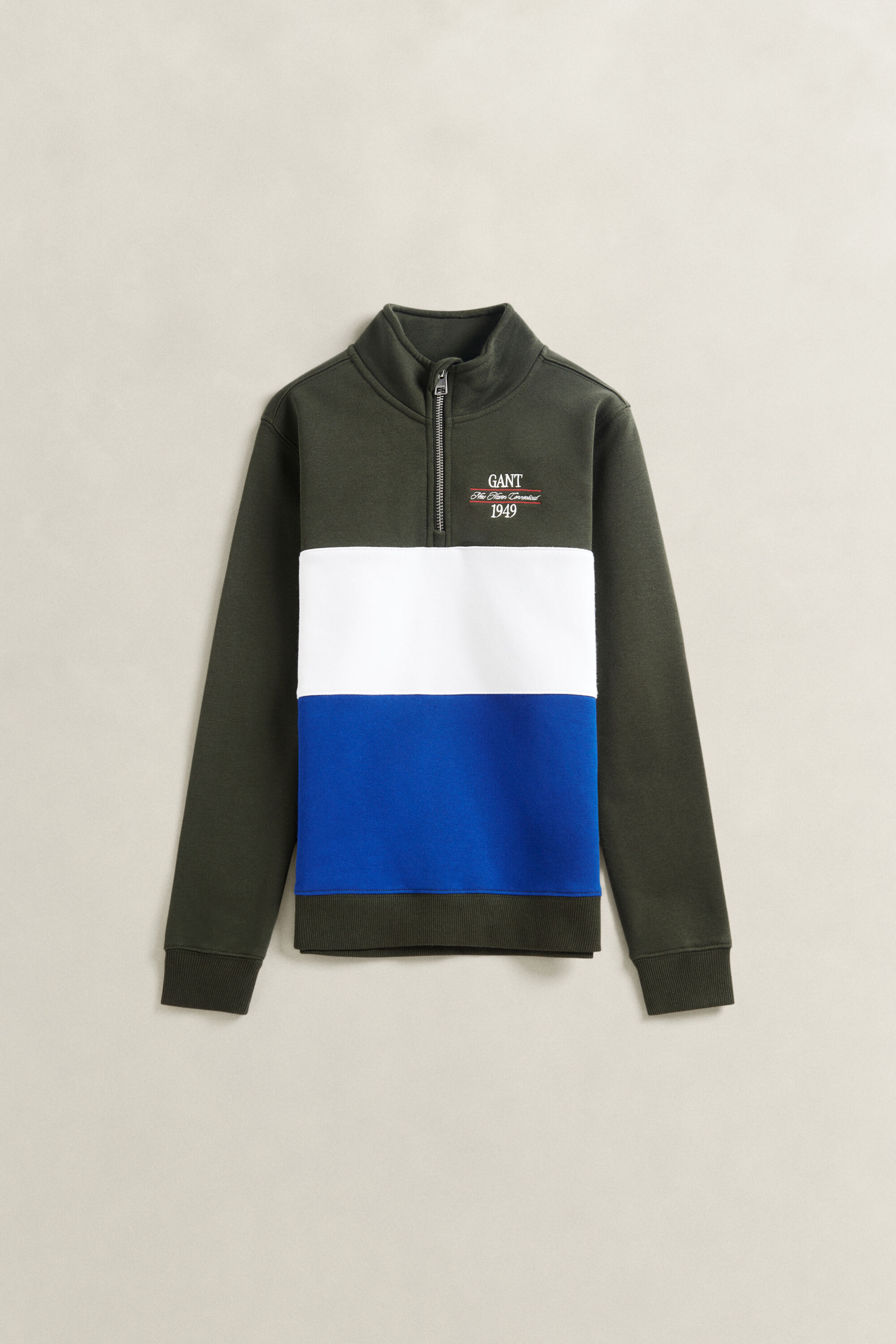Sweatshirt com meio fecho de correr e bloco de cor Teen Boys