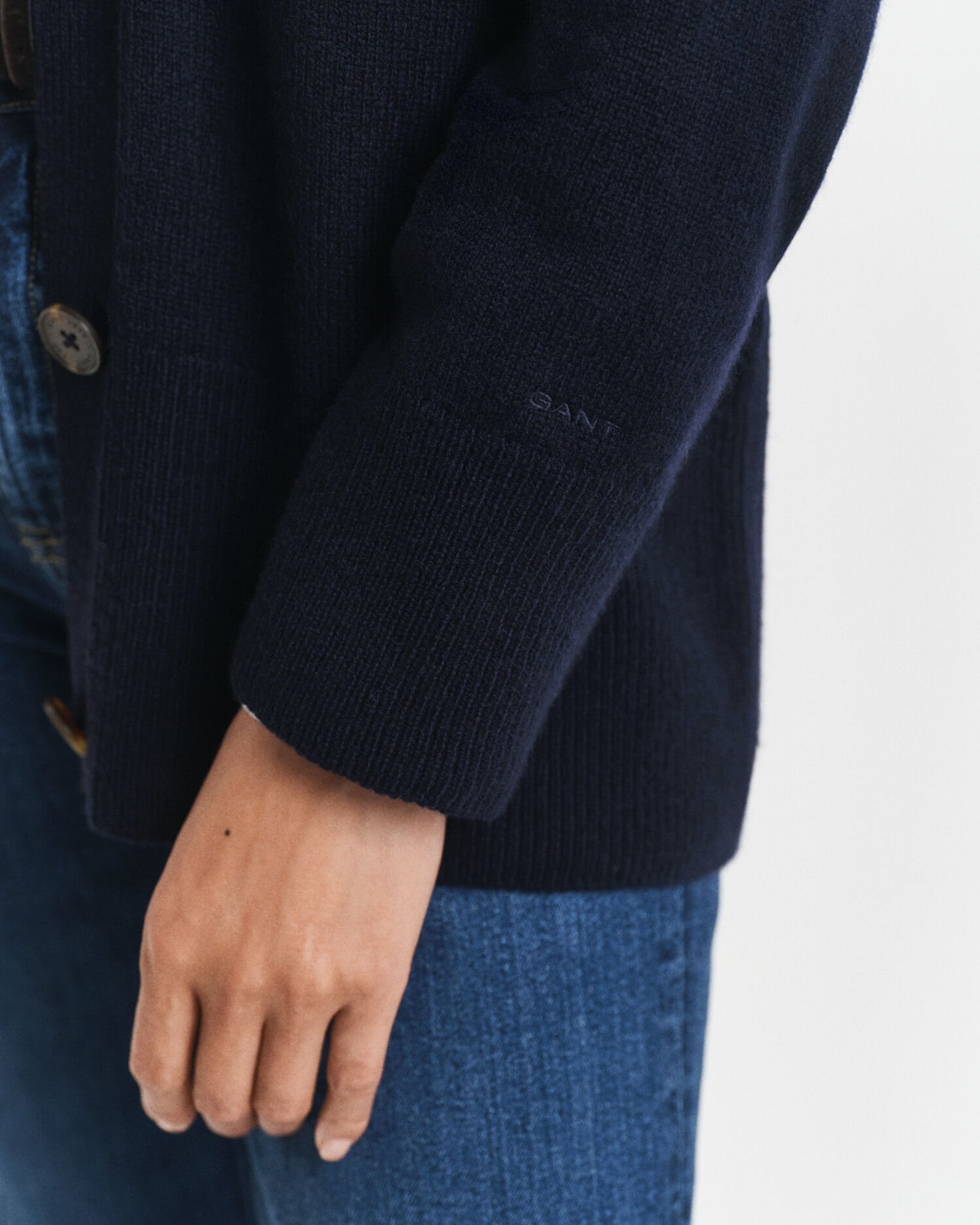 Casaco de malha em mistura de lã e caxemira