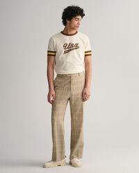 Calças formais com padrão de xadrez