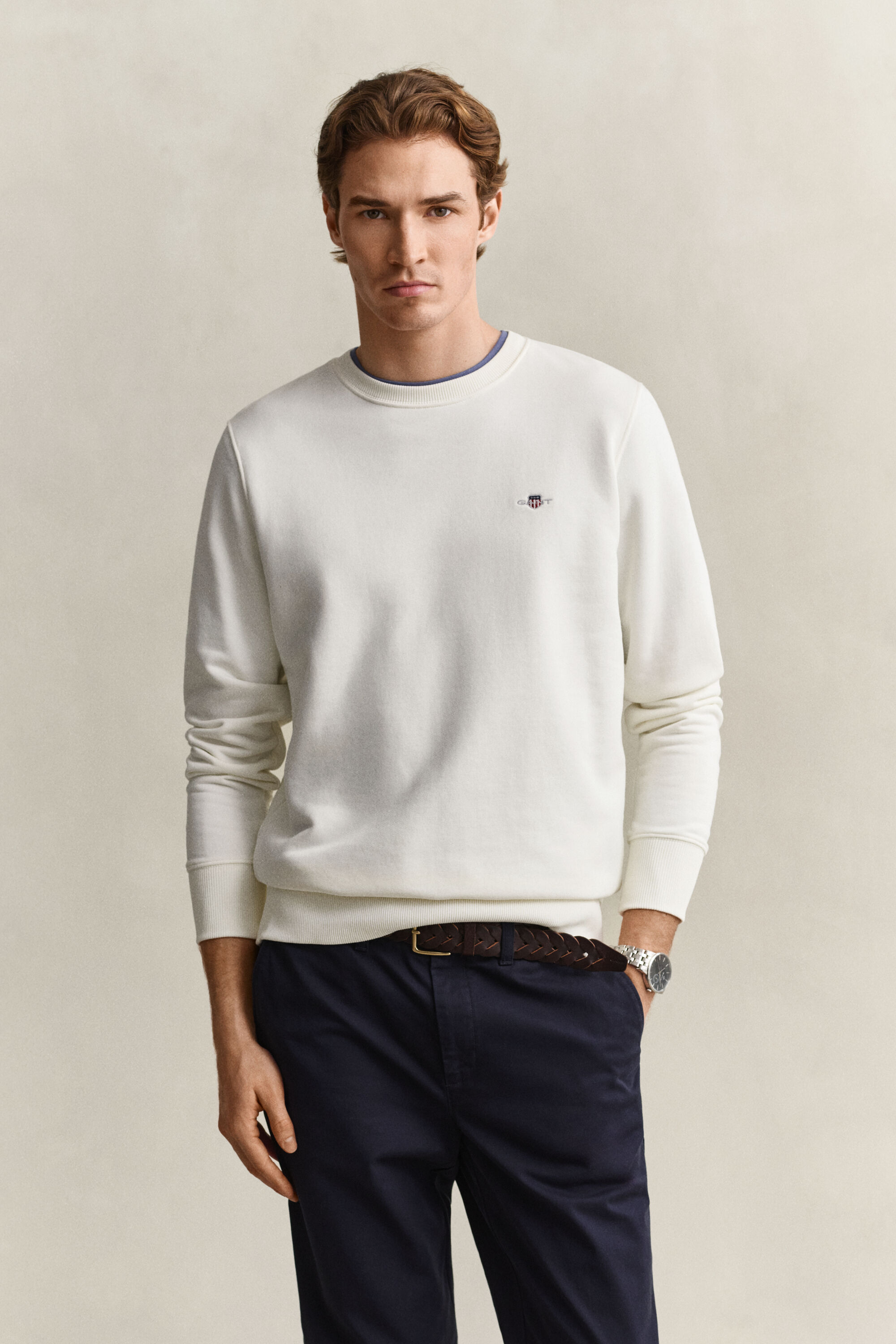 Sweatshirt com decote redondo Shield