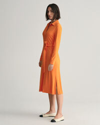 Vestido-camisa em jersey slim fit