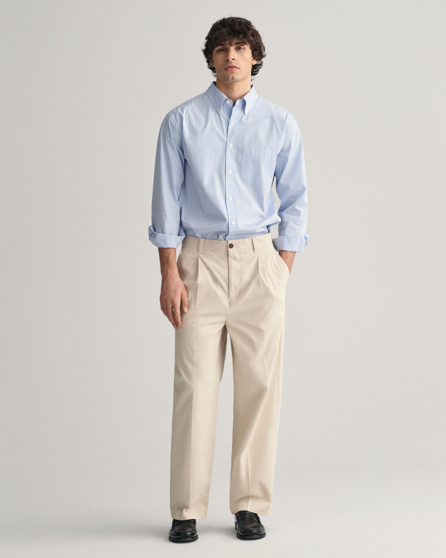 Cal&ccedil;as chino Peached Cotton relaxed fit