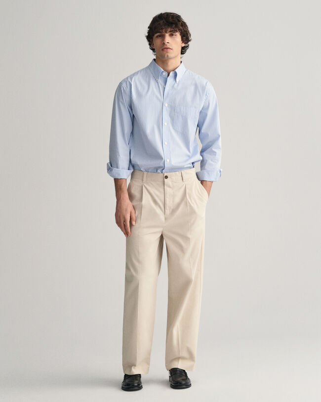 Cal&ccedil;as chino Peached Cotton relaxed fit