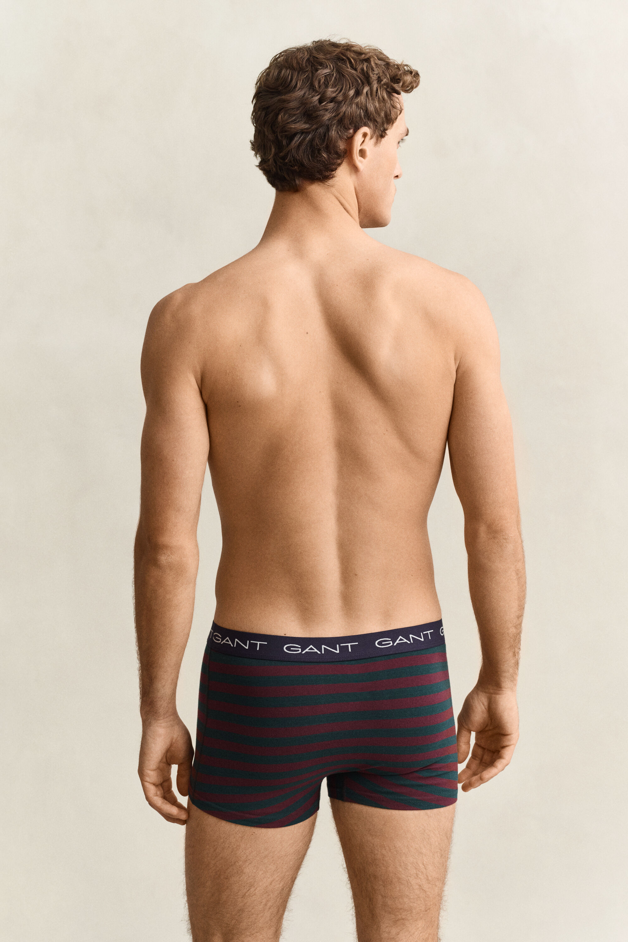 Caixa de presente com pack de 3 boxers às riscas