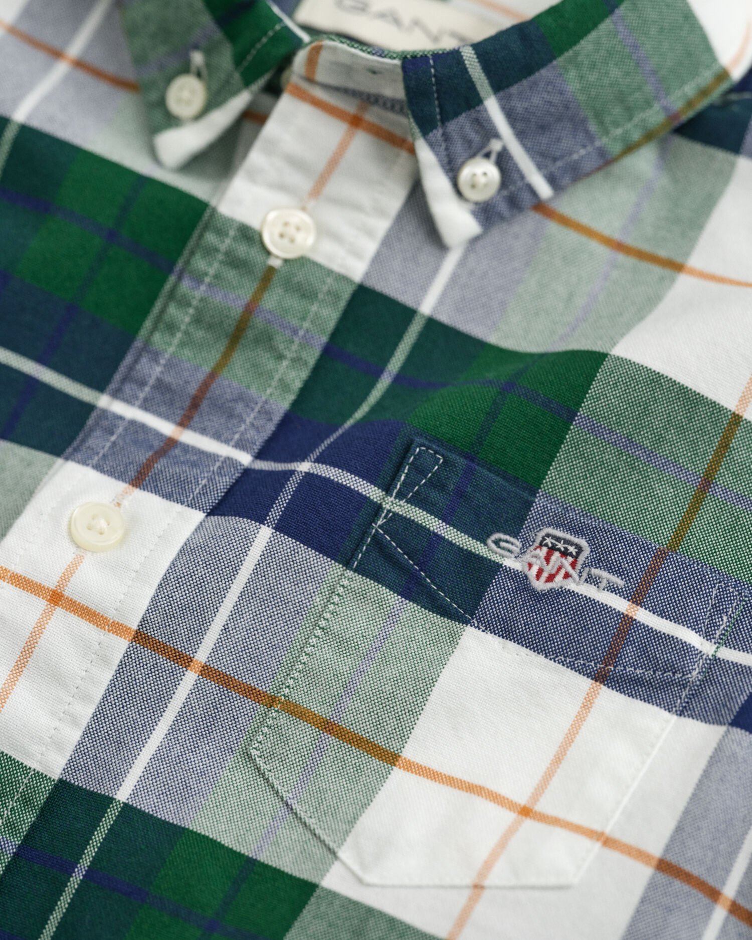 Camisa Oxford com padrão de xadrez Shield Kids