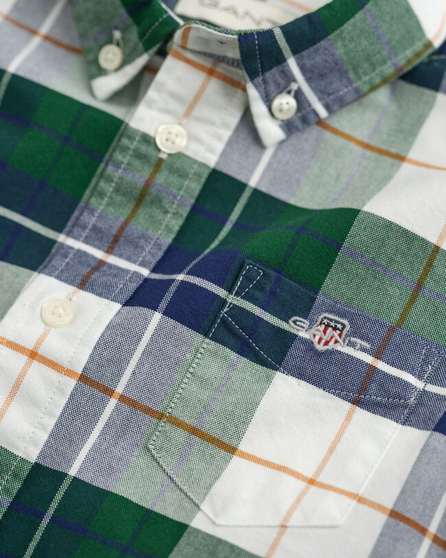 Camisa Oxford com padrão de xadrez Shield Kids