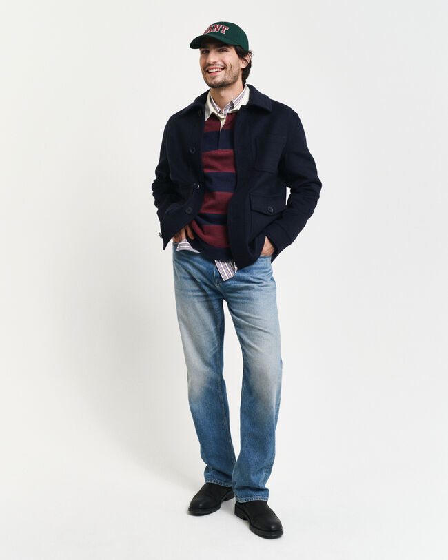 Rugger &agrave;s riscas em l&atilde; extrafina