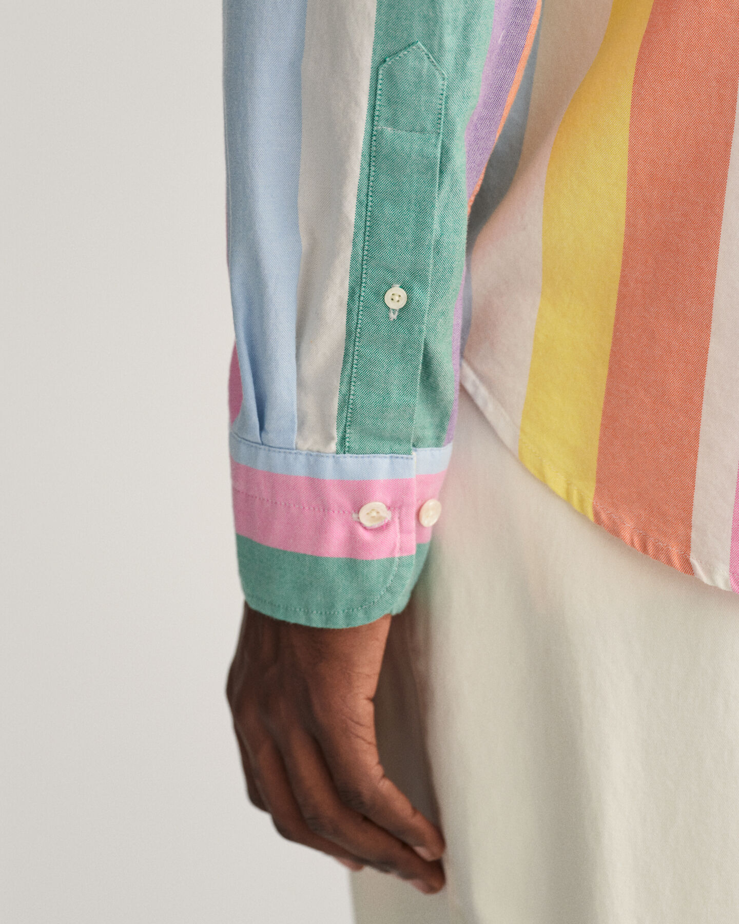 Camisa Oxford &agrave;s riscas regular fit