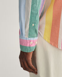 Camisa Oxford &agrave;s riscas regular fit