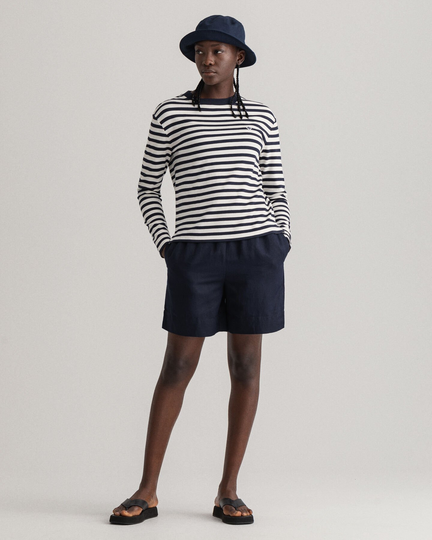 T-shirt às riscas Icon G