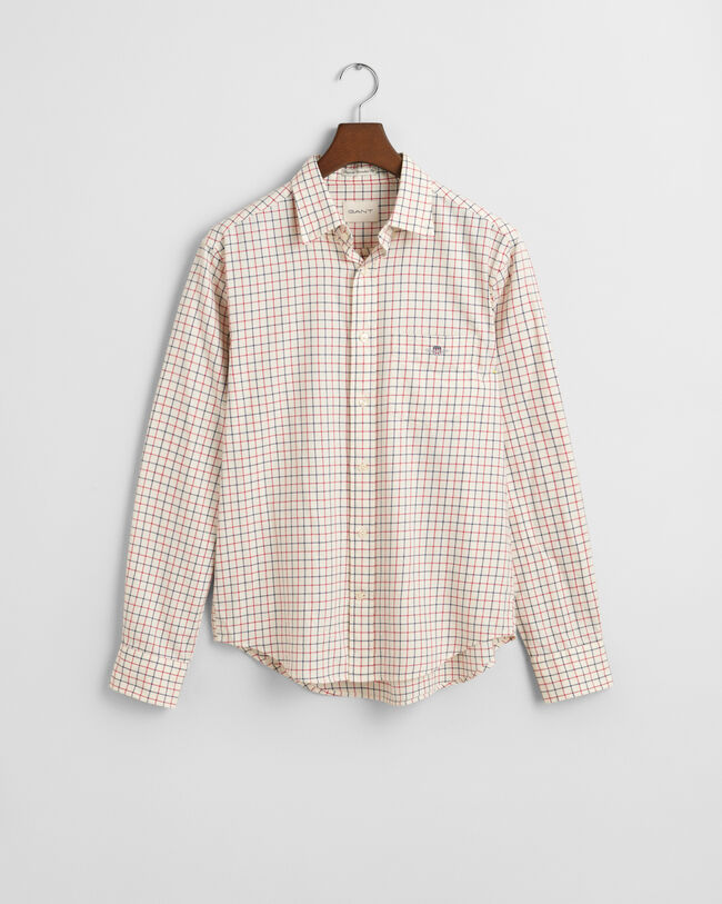 Camisa em sarja Tattersall regular fit