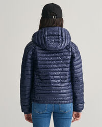 Blus&atilde;o de penas acolchoado leve e brilhante Teens