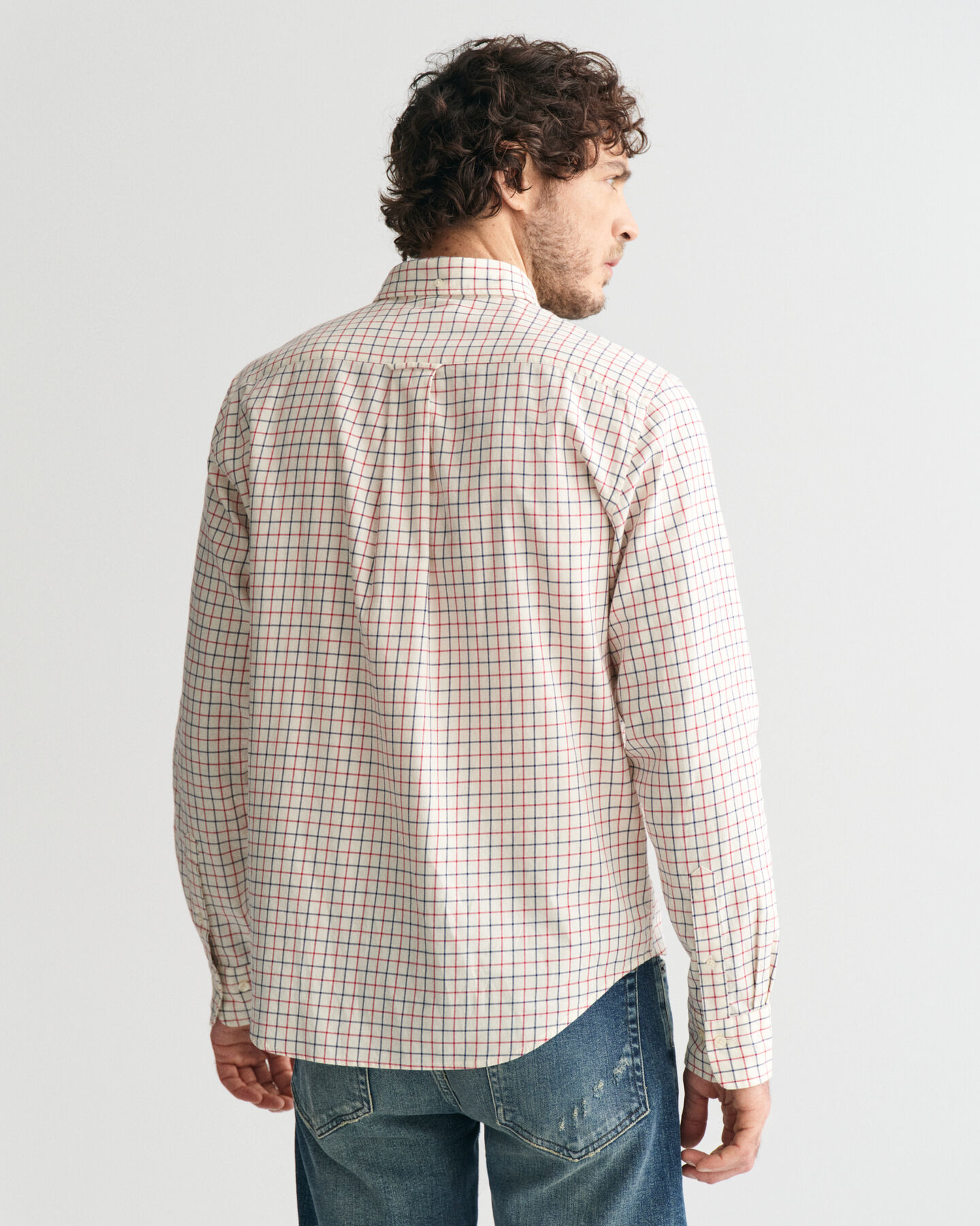 Camisa em sarja Tattersall regular fit